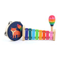 Load image into Gallery viewer, Vilac colorful musical instruments made of wood and metal - rattle drum, xylophone and maracas