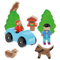 Load image into Gallery viewer, Jeujura wooden building toy - My first house with a car