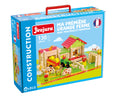 Load image into Gallery viewer, Jeujura wooden construction toy - My first farm with tractor and trailer
