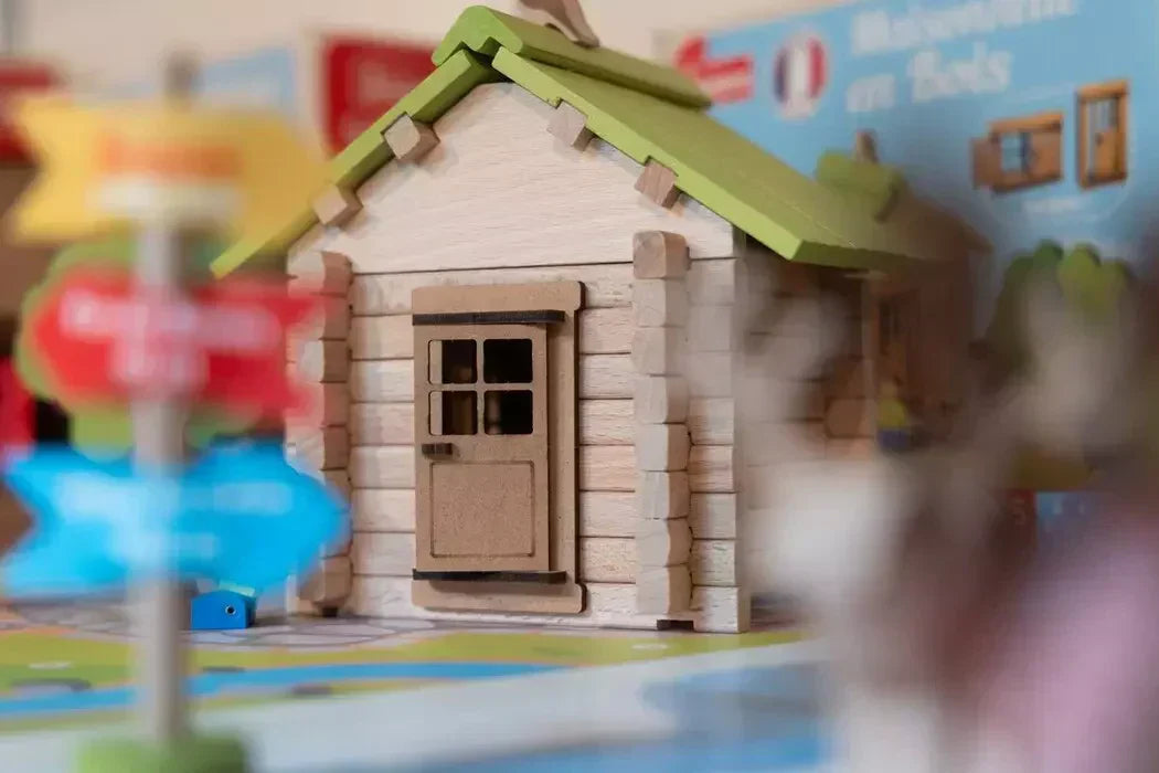 Jeujura építőkészlet – bükkfa építőjáték kisiskolásoknak