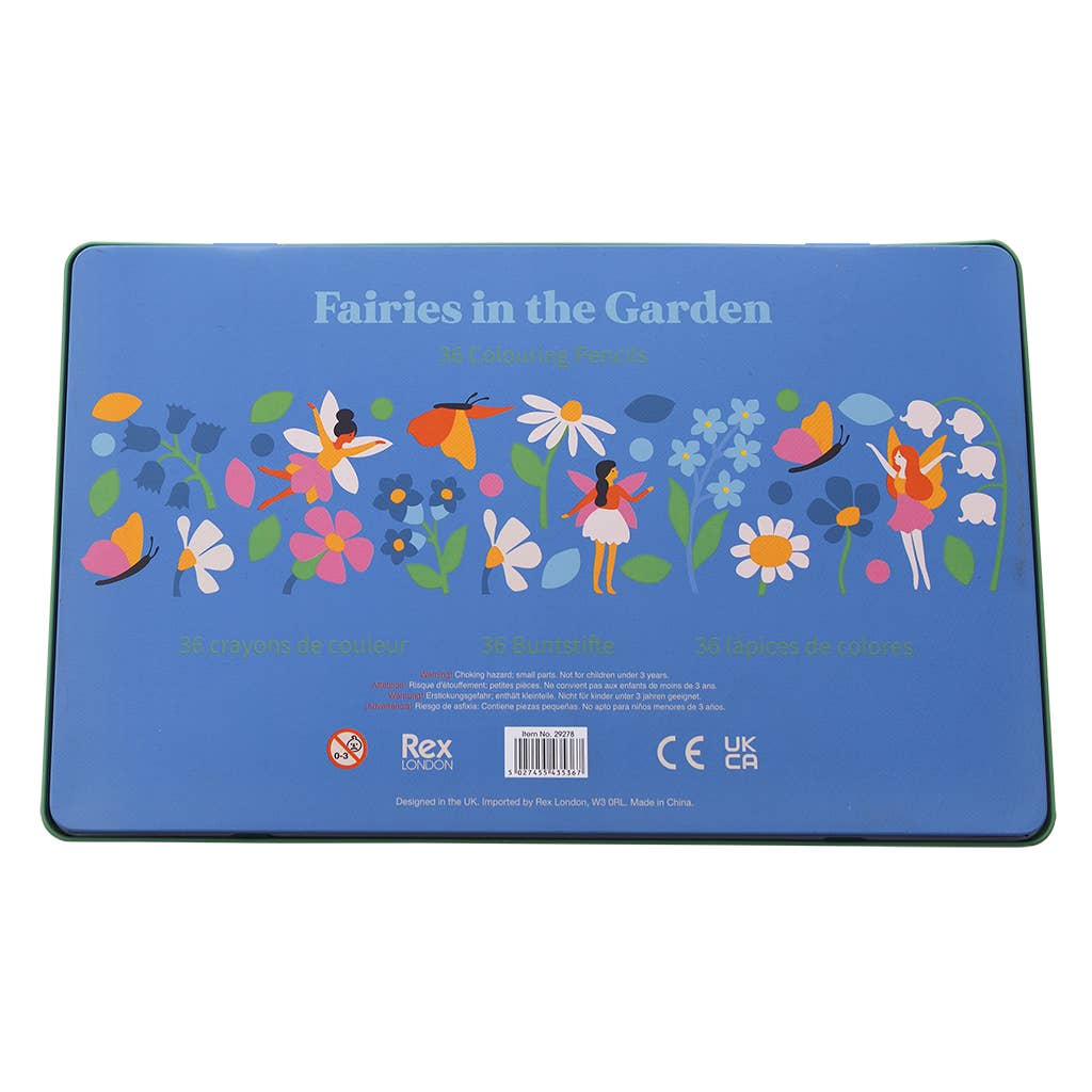 36 színes ceruza dobozban - Kerti tündérek