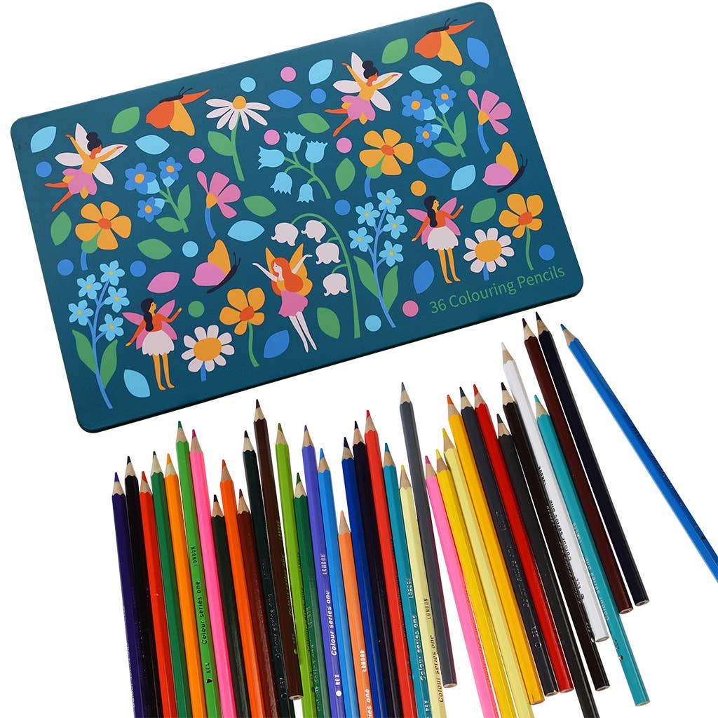 36 színes ceruza dobozban - Kerti tündérek