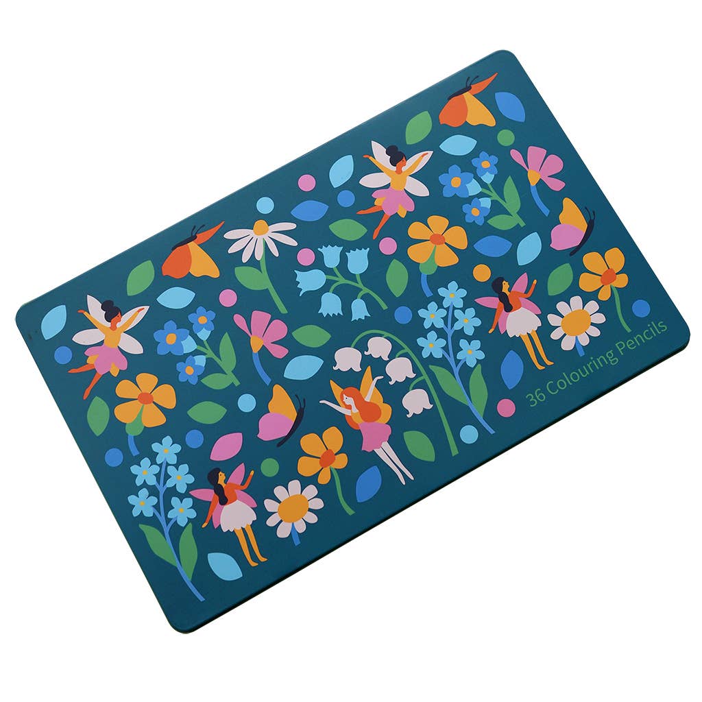 36 színes ceruza dobozban - Kerti tündérek