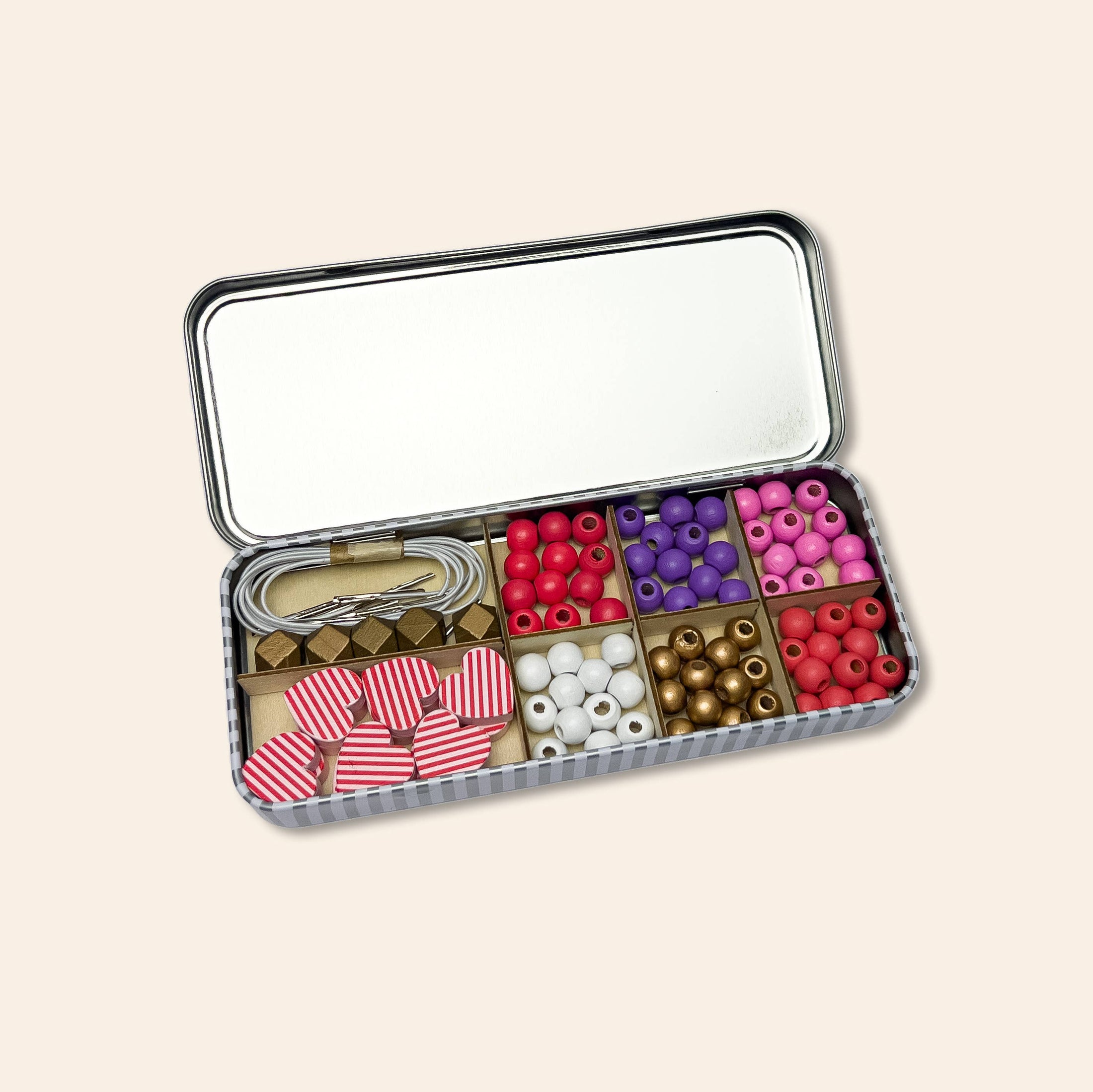 Szerelem & szív karkötőkészítő azett - 5 karkötő fagyöngyökkel