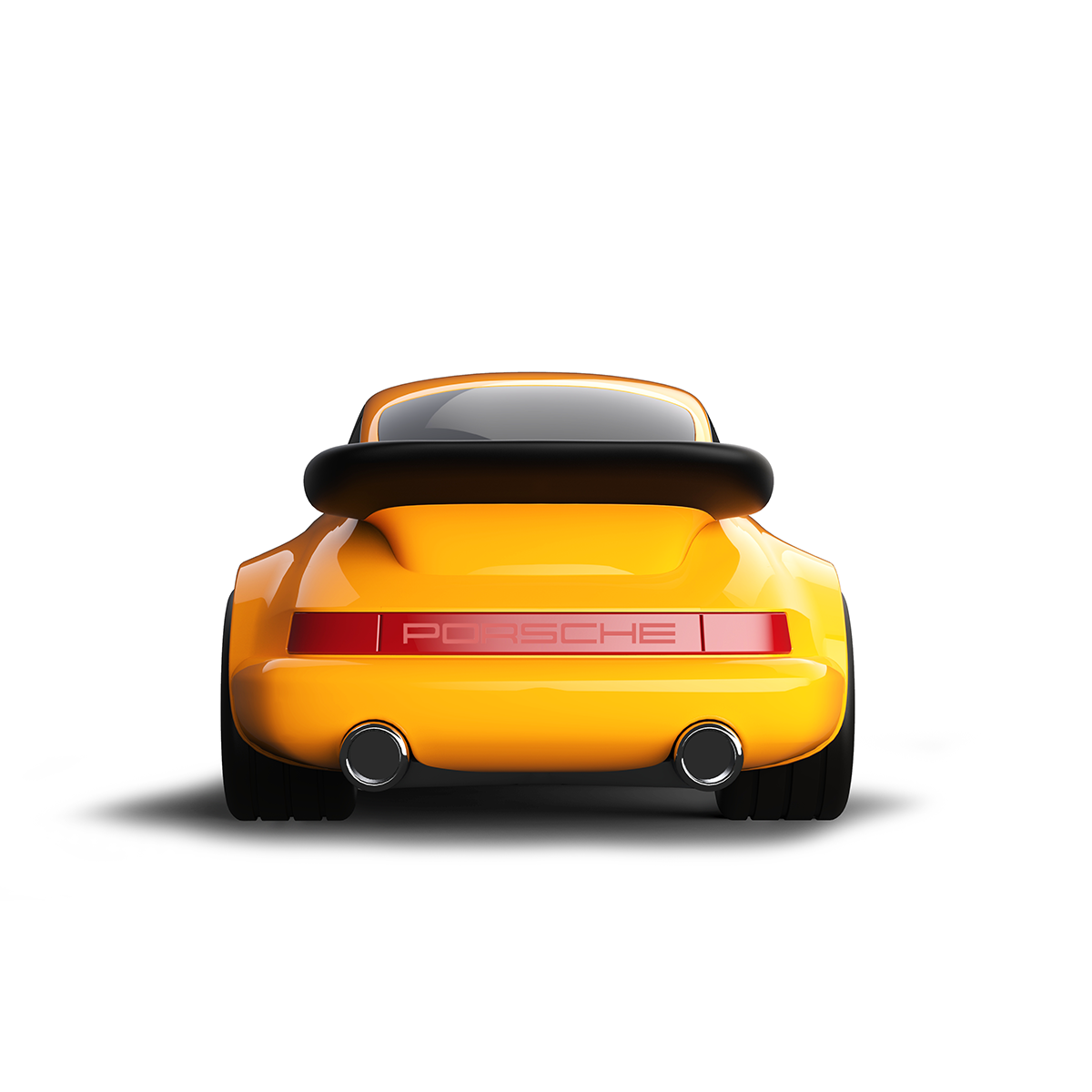 Baghera - Kis játékautó Porsche 911 sárga