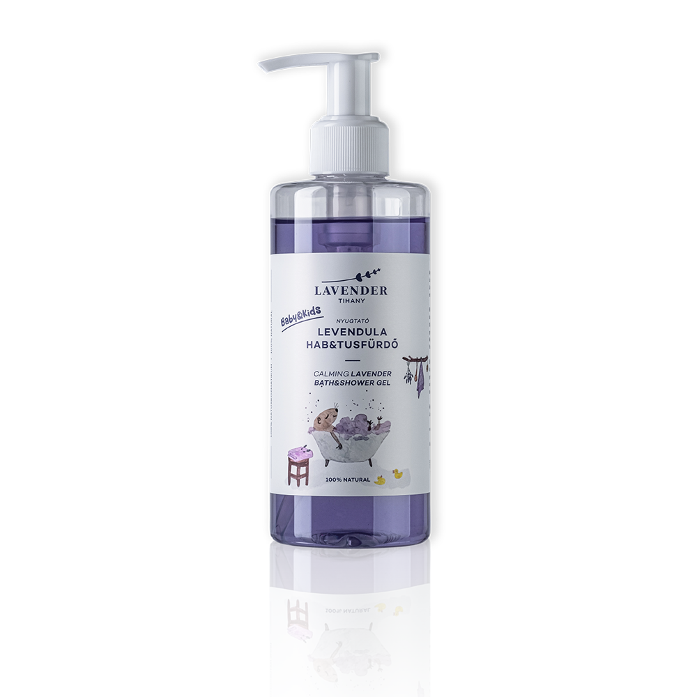 Lavender shower gel and foam