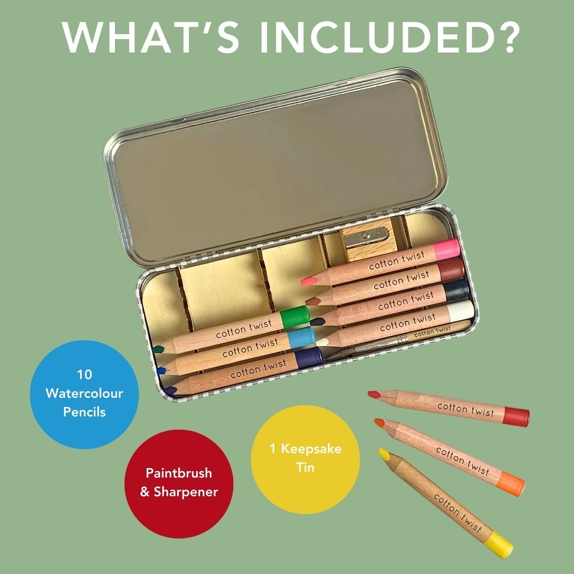 Bright Mix akvarellceruza szett - 10 szín fémdobozban