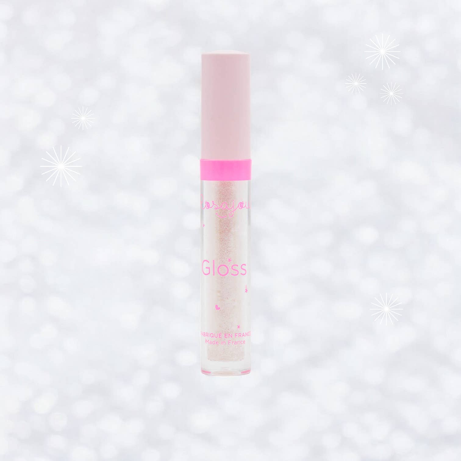 Rosajou vegán ajakfényesítő gyerekeknek - Perle (gyengéd rózsaszín)