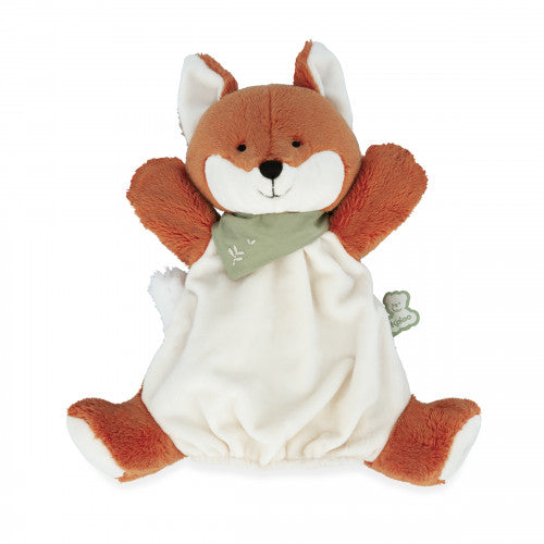 Paprika crochet scarf and hand puppet