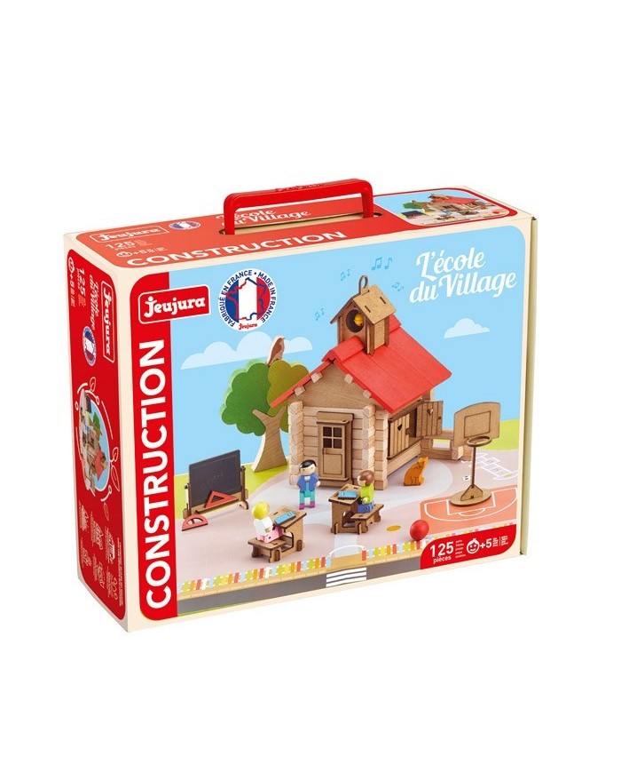 Jeujura fa építőjáték - Falusi iskola