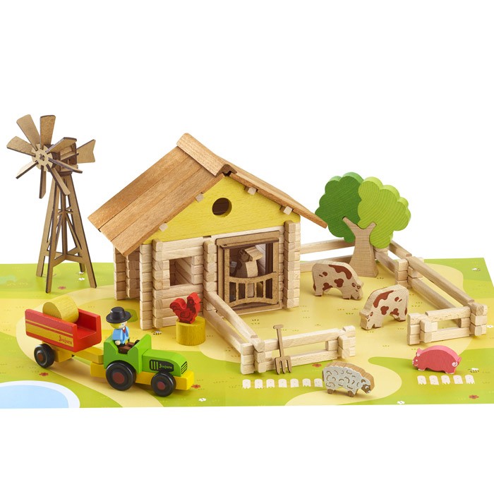 Jeujura wooden construction toy - My little farm