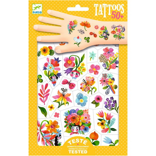 Tetoválómatricák - pasztell virágok